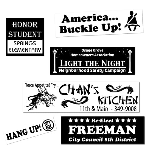 About our Custom Printed Bumper Stickers
