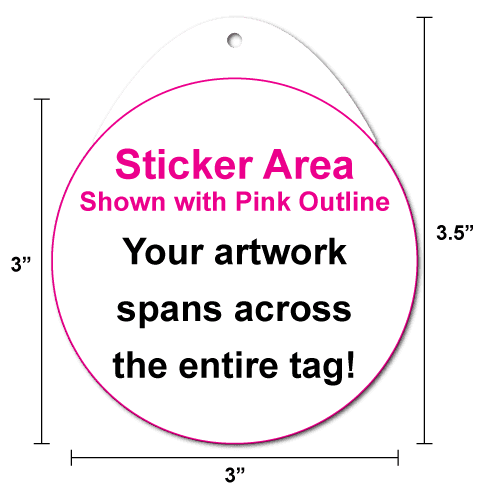 3" Circle Hang Tag Stickers