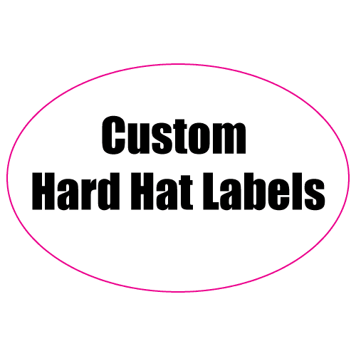 2 x 3 Oval Custom Printed Full Color Hard Hat Labels