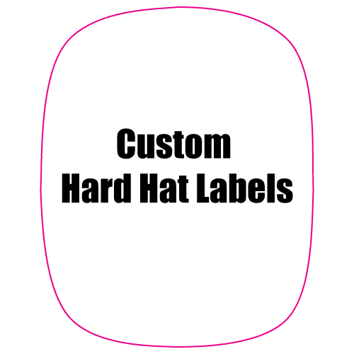 2 x 2.5 Modified Rectangle Custom Printed Reflective Hard Hat Labels