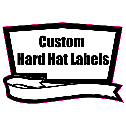 1.75 x 2.625 Custom Shape Custom Printed Reflective Hard Hat Labels