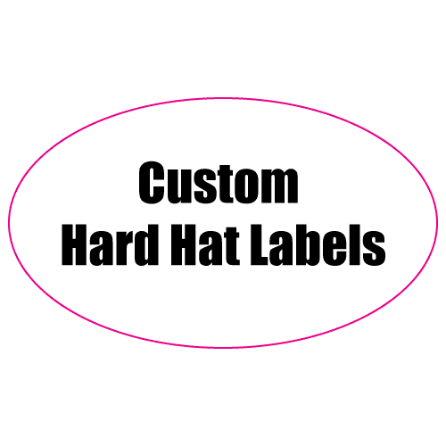1.25 x 3 Oval Custom Printed Reflective Hard Hat Labels