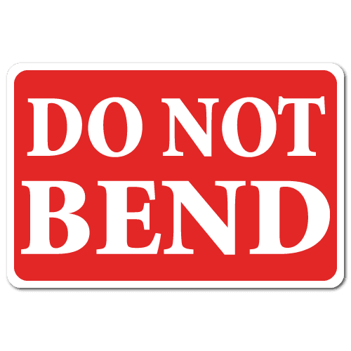 Do Not Bend Stickers