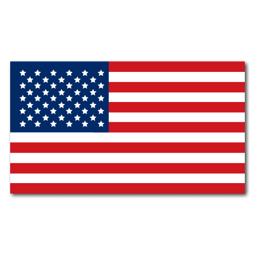 4 x 2.25 American Flag Rectangles Stickers