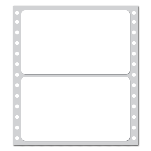 5" x 2.9375" Blank Pin-feed Stickers