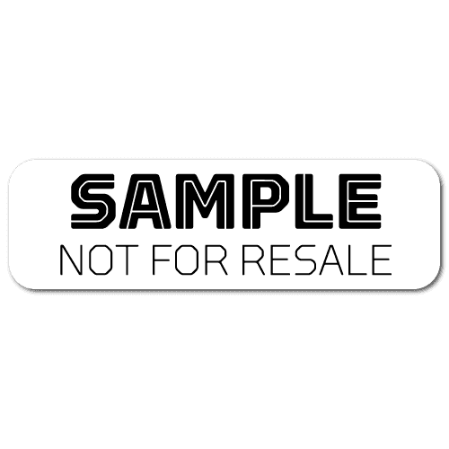 "Sample, Not For Resale" Stickers