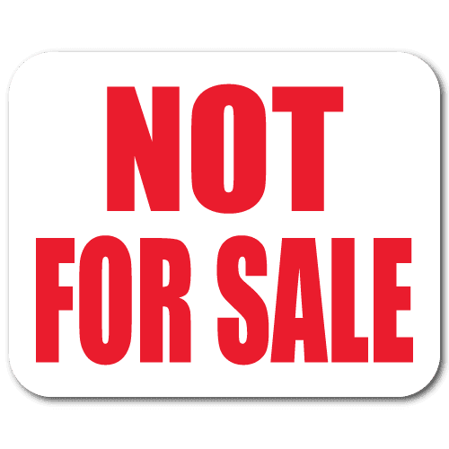 Not For Sale Stickers