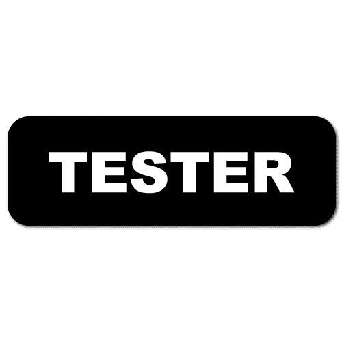 "Tester" Black Labels