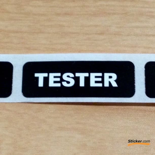"Tester" Labels for Marking Demo Units with Dark Packaging in Retail Displays