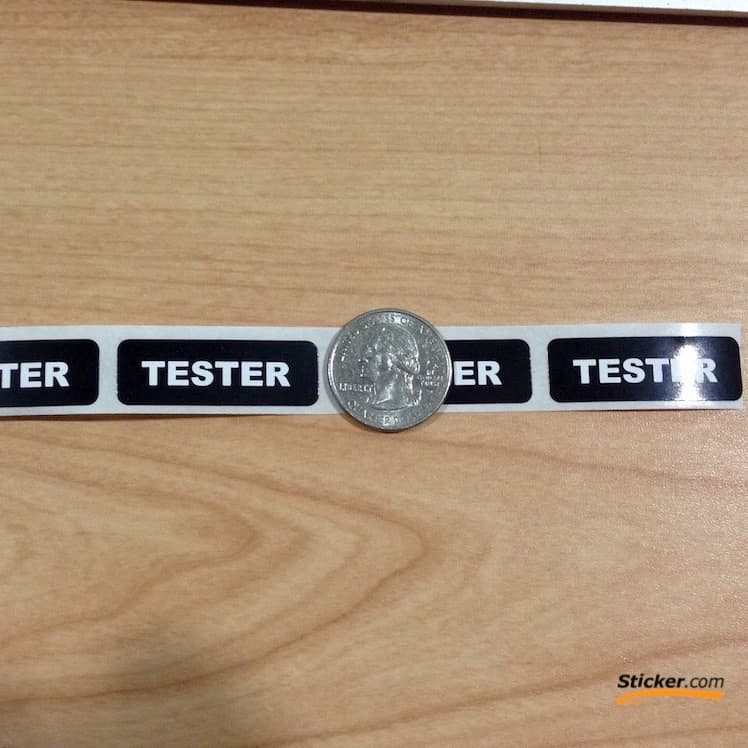 "Tester" Labels for Marking Demo Units with Dark Packaging in Retail Displays