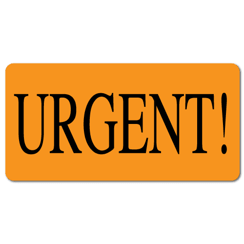"URGENT!" Stickers