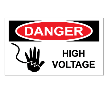 Our High Voltage Warning Vinyl Labels