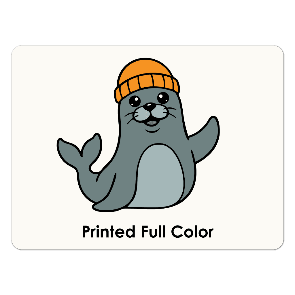 1" x 4" Round Corners Rectangle Custom Printed Full Color Stickers