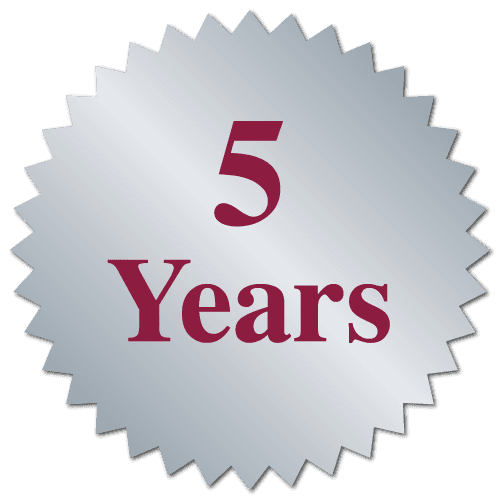 "5 Years" Burst Circle Seal Labels