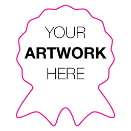 1.625" x 2" Ribbon Shape Custom Printed Stickers
