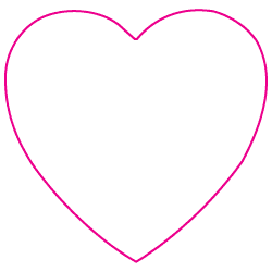 2" x 2" Heart Shape Custom Printed Stickers