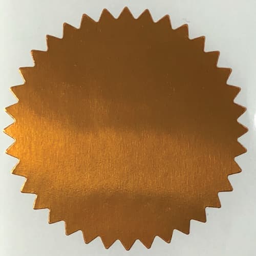 2 Inch Shiny Copper Notary & Certificate Foil Seals Stickers