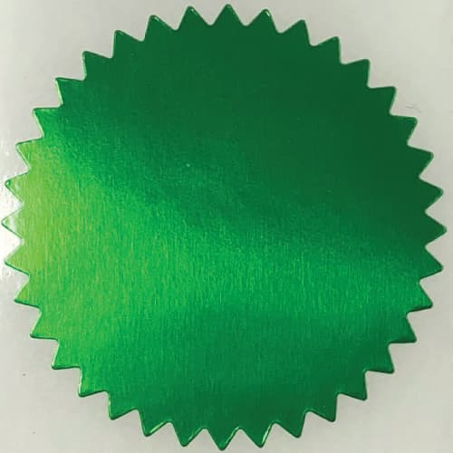 2 Inch Shiny Green Notary & Certificate Foil Seals