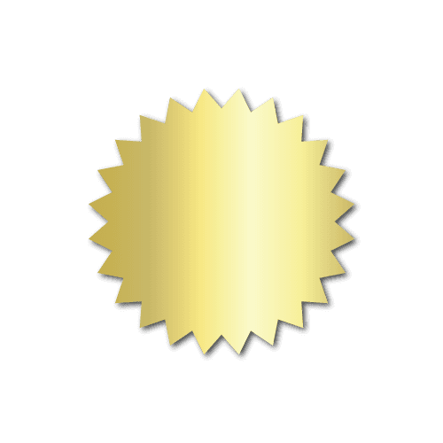 1 Inch Bright Shiny Gold Notary & Certificate Foil Seals Stickers
