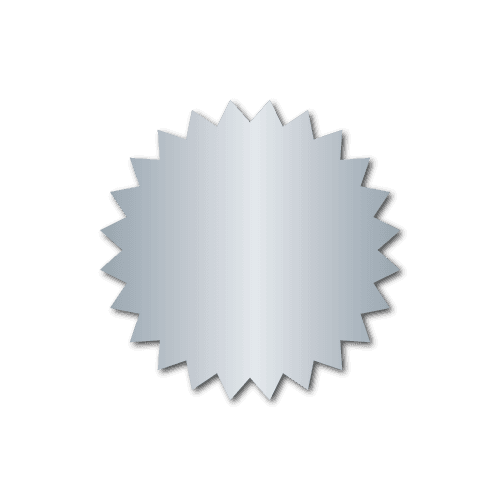 1 Inch Bright Shiny Silver Notary & Certificate Foil Seals Stickers