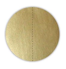 1" Dull Matte Gold Foil Circle Seals with Vertical Perforations