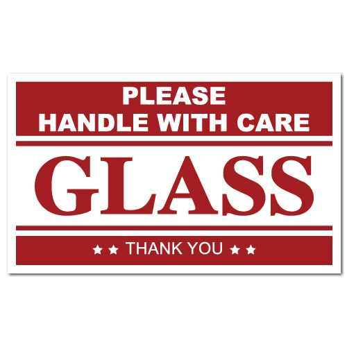 Fragile Glass Handle with Care Stickers