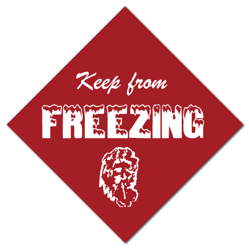 Keep From Freezing Warning Stickers