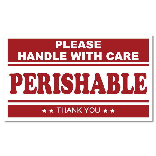 Perishable Please Handle with Care Stickers