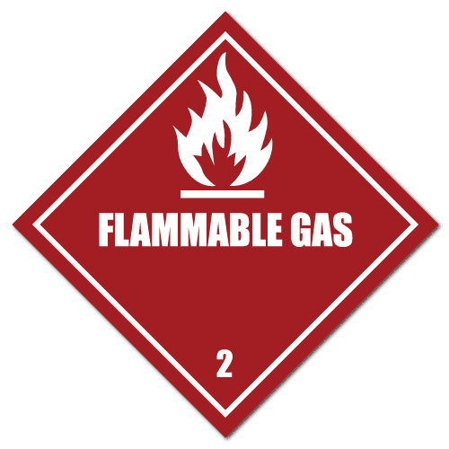 HAZMAT Class 2 Flammable Gas Hazardous Materials Stickers