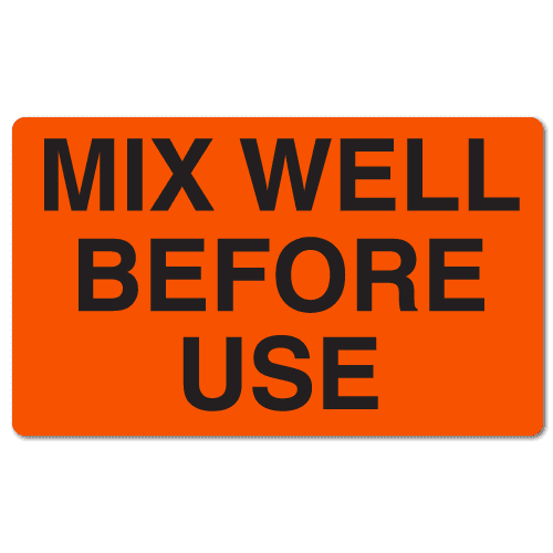 Mix Well Before Use Stickers