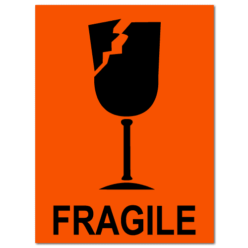 Fragile Broken Glass Stickers