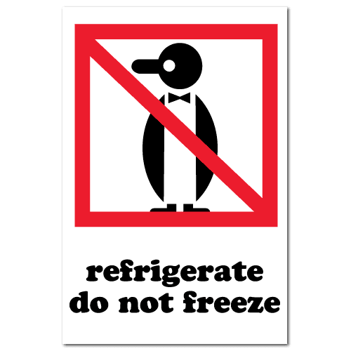 Refrigerate Do not Freeze International Pictorial Stickers