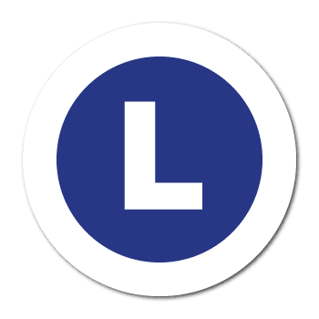 "L" Large Garment Stickers