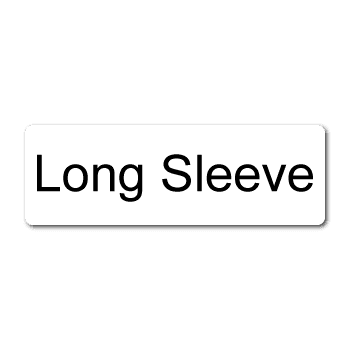 "Long Sleeve" White Rectangle Labels