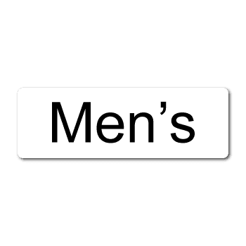 " Men's" White Rectangle Stickers