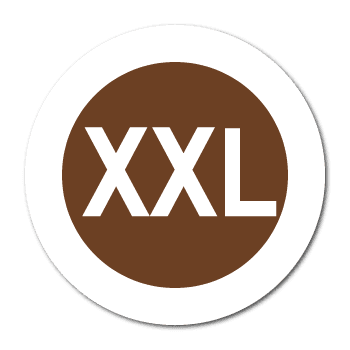 "XXL" Extra Large Garment Stickers