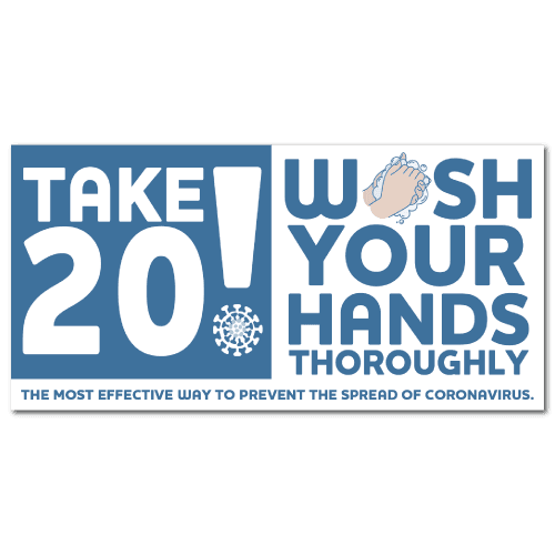 Take 20! Wash Your Hands Labels