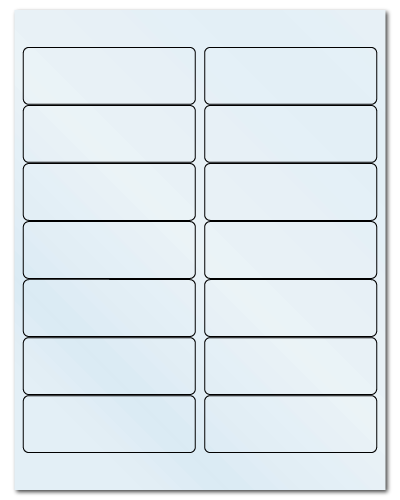 4" X 1.33" Frosty (Matte) Clear Sheets
