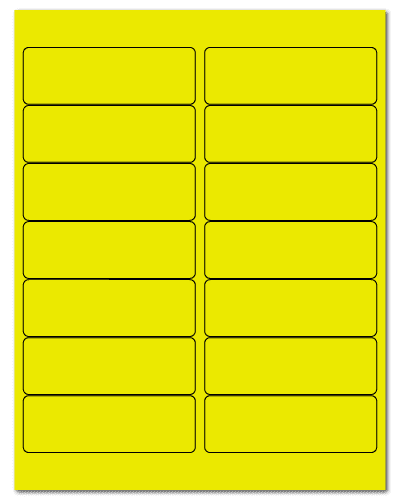 4" X 1.33" Fluorescent Yellow Sheets