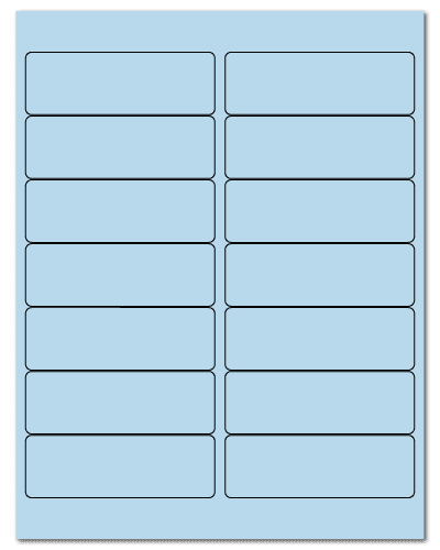 4" X 1.33" Pastel Blue Sheets