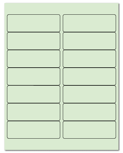 4" X 1.33" Pastel Green Sheets
