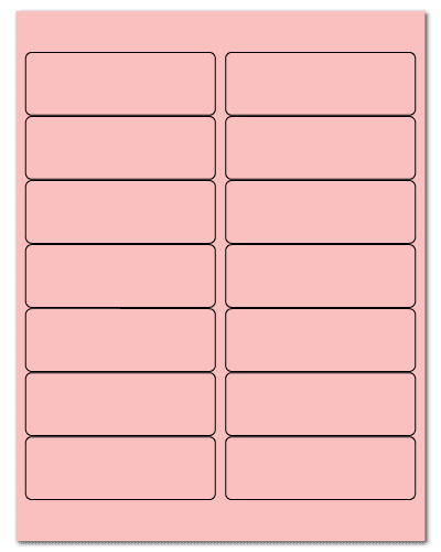 4" X 1.33" Pastel Pink Sheets