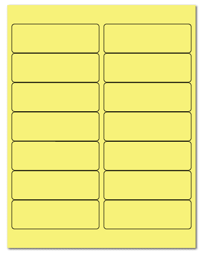 4" X 1.33" Pastel Yellow Sheets