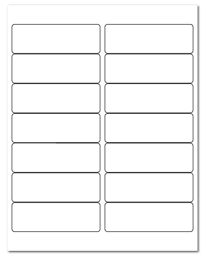 4" X 1.33" White Matte Sheets