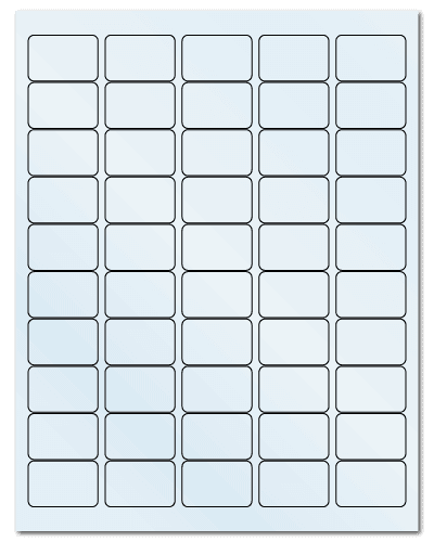 1.5" X 1" Frosty (Matte) Clear Sheets