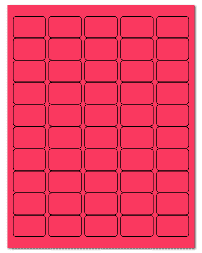 1.5" X 1" Fluorescent Pink Sheets