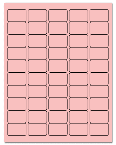 1.5" X 1" Pastel Pink Sheets