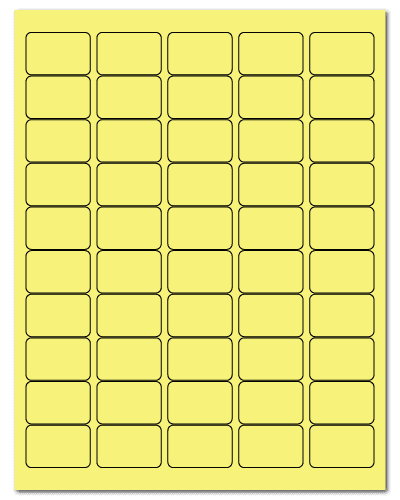 1.5" X 1" Pastel Yellow Sheets