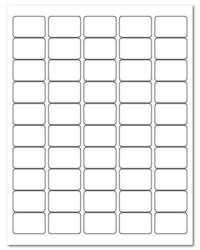 1.5" X 1" White Matte Sheets