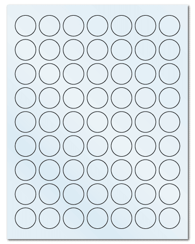 1" Dia. Frosty (Matte) Clear Sheets